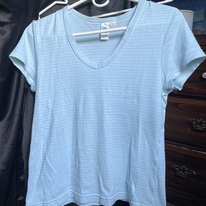 Light blue and white stripped blouse